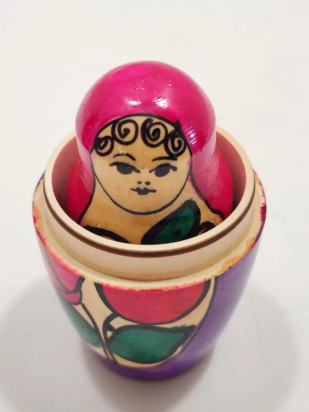 Vintage USSR Soviet Russian Nesting Dolls 5pc Semenov Matryoshka Tagged 1970s